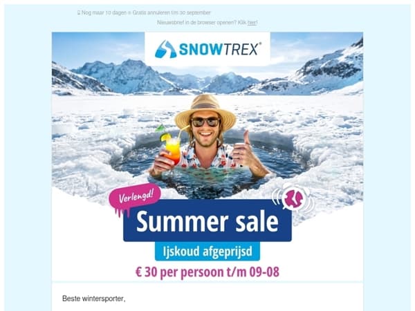 ❄️ Verlengd t/m 9 augustus: 30 euro korting per persoon op alle skivakanties