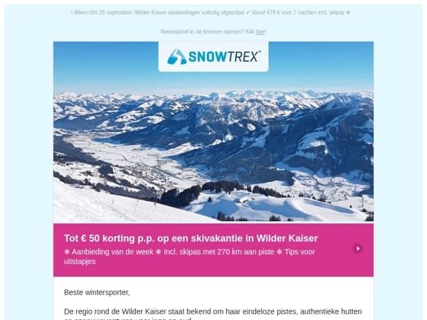 ❄ Wilder Kaiser - Brixental: tot 50 euro korting per persoon