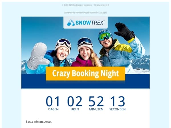 ❄ Januari - vanaf 239 euro op skivakantie