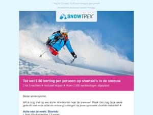 🤩 Last-Minute shortski in de sneeuw? Meer dan 1.000 aanbiedingen afgeprijsd