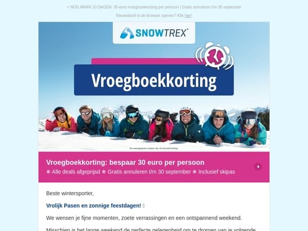 🐣 SnowTrex wenst je een vrolijk Pasen - Top deals van de week