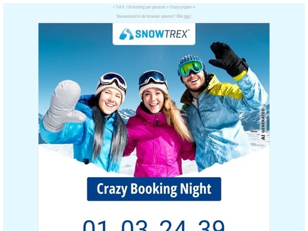 ❄‌Januari - Skivakantie vanaf 239 euro voor 7 nachten, incl. skipas