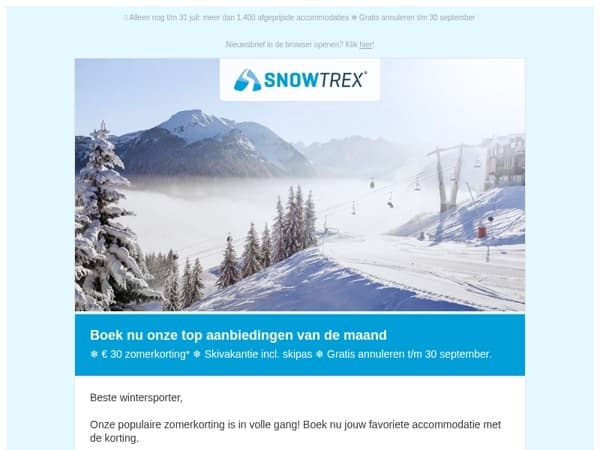 ❄ Bespaar nu 30 euro: de beste ski aanbiedingen van de maand!