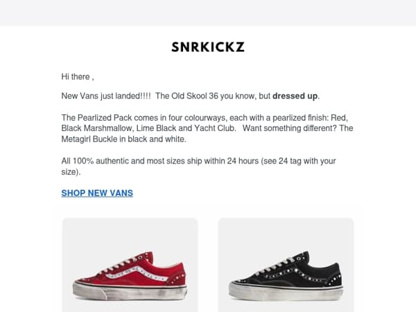 New Vans just landed 😏