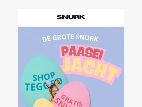🐰🥚 DE GROTE SNURK PAASEI JACHT IS LOS!