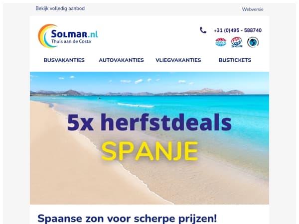 Populaire herfstdeals Spanje 🍁