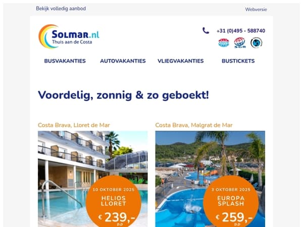 Ontdek 5 voordelige vakanties onder € 300,- 🌴
