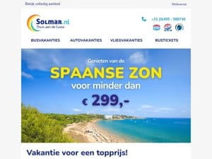 Spaanse zon voor minder dan € 299 🏖️