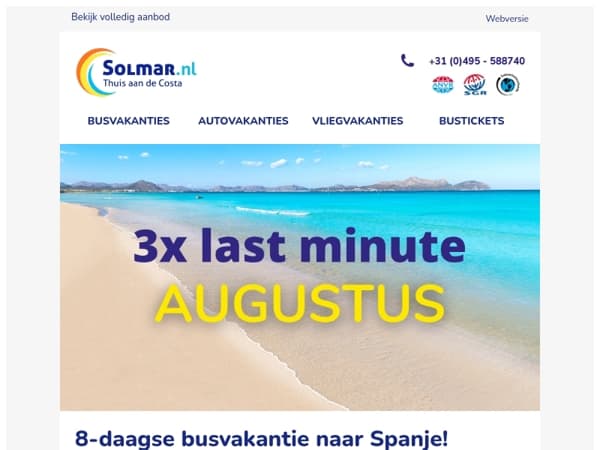 3x last minute zon: vanaf € 319,- ⏰