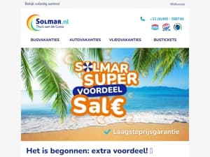 De Solmar Super Sale Weken zijn begonnen 🎉