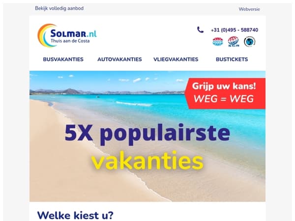De 5 populairste vakanties van dit moment 🔥