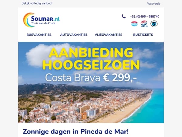 Aanbieding hoogseizoen 👨‍👩‍👧