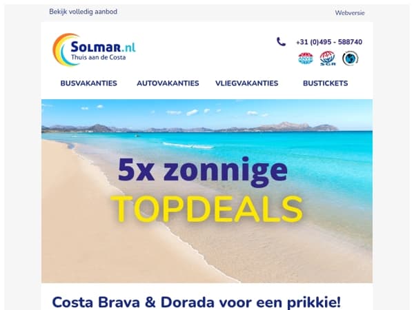 Vijf zonnige deals voor uw nazomer 🍹