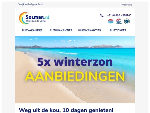 Winterzon Spanje – vanaf € 349,- ☀️