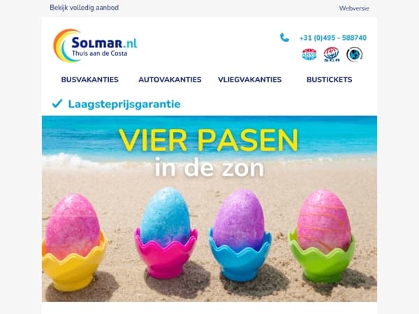 Op zoek naar zon deze Pasen? 🐰