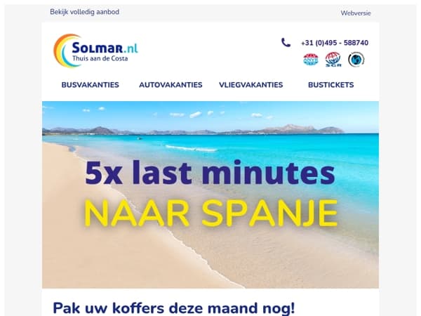 Last minute Spanje? 🌞