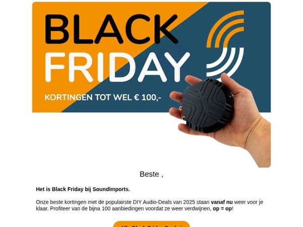 🖤 Black Friday- Hoge Kortingen bij SoundImports