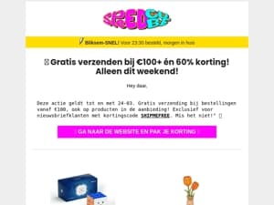 💥 Gratis verzenden én 60% korting? Pak deze kans!