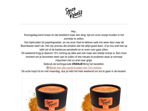 Koningsdag? Tijd voor oranje kruiden