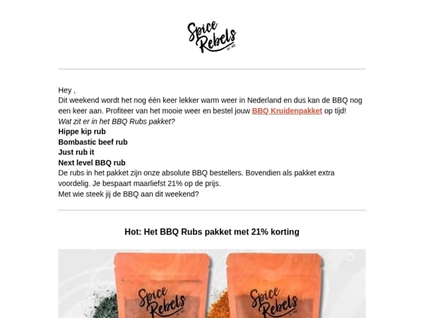 Nog één keer de BBQ aan dit weekend