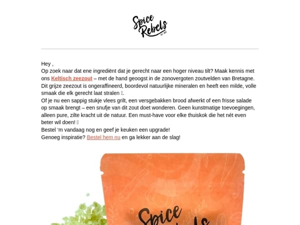 Nieuw: Keltisch zeezout, de verfijnde smaakmaker