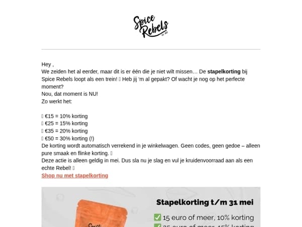 Tot 30% korting op alle kruiden en specerijen