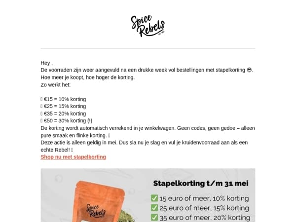 Reminder: Tot 30% korting op alles
