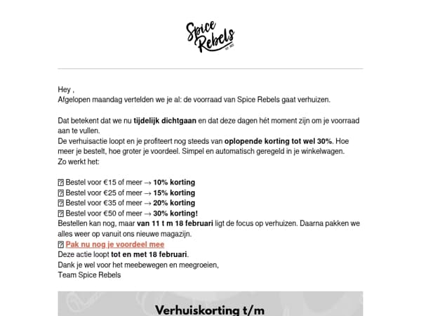 Wij verhuizen en jij profiteert 😍