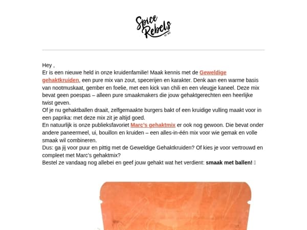Nieuw: Geweldige gehaktkruiden 😍