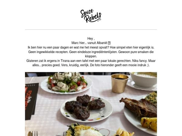 Marc hier… dit staat bij ons op tafel vandaag 👀