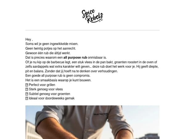 Eén rub. Eindeloos veel smaak.