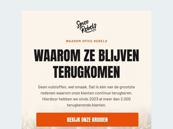 Waarom onze klanten terugkeren