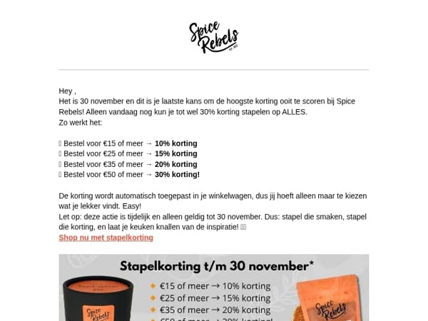 Laatste kans: ALLEEN VANDAAG nog 30% korting