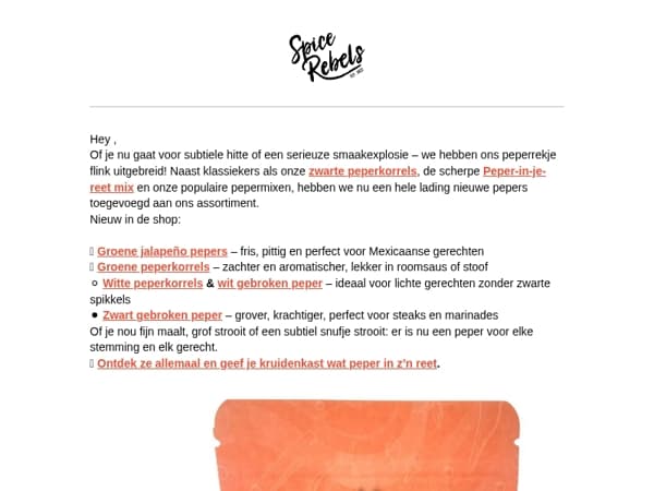 🔥 Zin in pit? We hebben peper. Véél peper.
