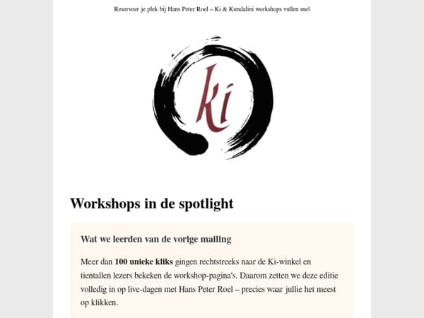 , Kundalini + Ki: kies je datum