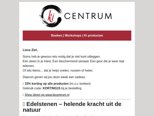   ✨ 15% korting op sieraden, stenen & heling – voel het verschil