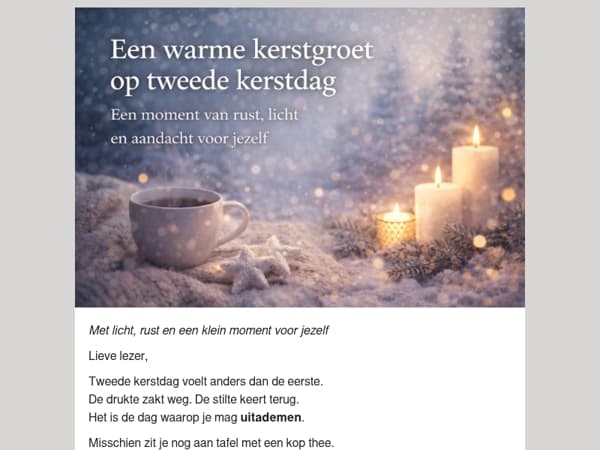  Een warme kerstgroet op tweede kerstdag