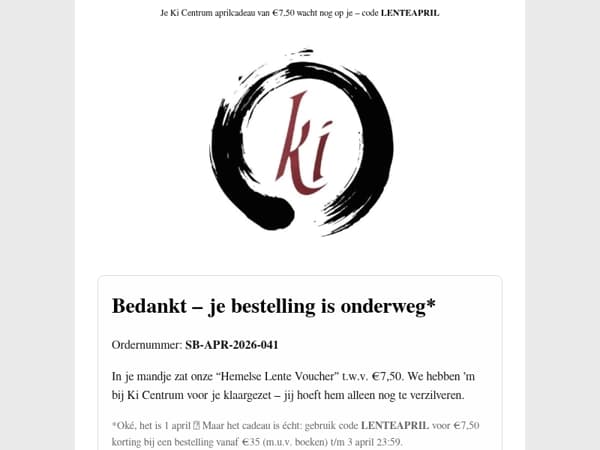 , verrassing: €7,50 cadeau (geen grap)