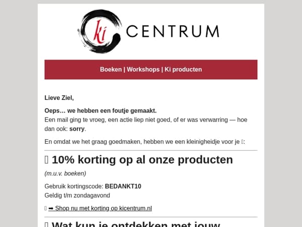   We willen iets goedmaken – en jij profiteert ervan 🎁