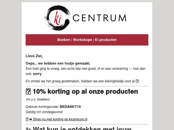   We willen iets goedmaken – en jij profiteert ervan 🎁