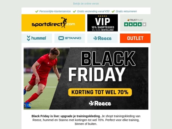 Black Friday: tot 70% korting op trainingskleding