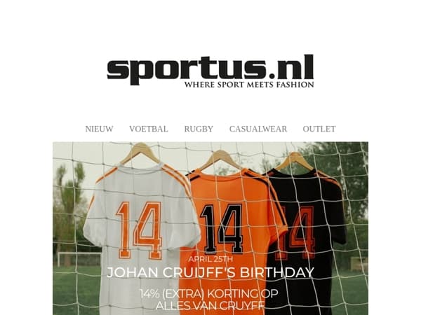 Johan Cruijff's Birthday | 14% (extra) korting
