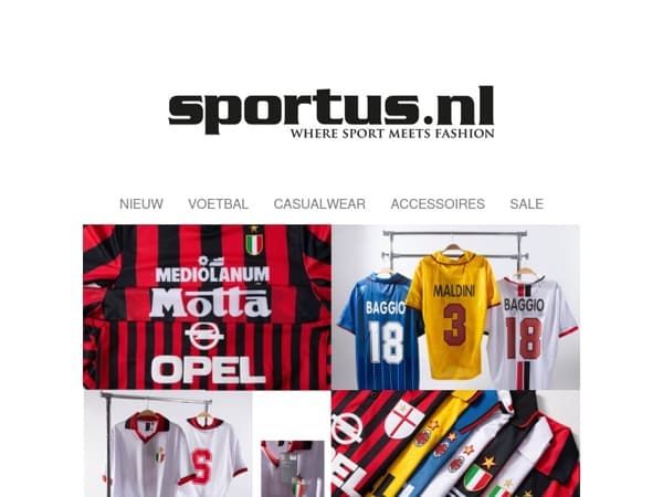 Pure nostalgie: AC Milan retro voetbalshirts weer op voorraad
