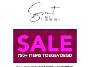 750+ SALE ITEMS TOEGEVOEGD! 😳