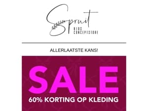 Laatste kans: 60% korting op kleding!