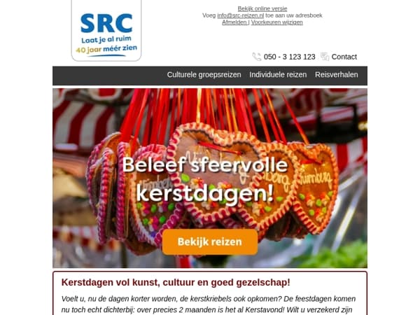 🎄 Laatste plaatsen! Boek uw kerstreis 🌟