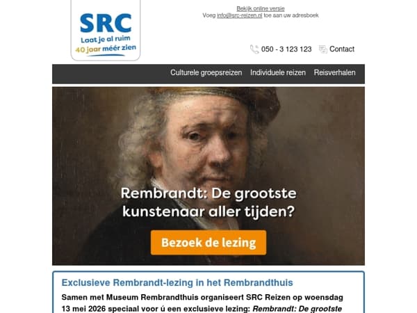  🎨 Uitnodiging: exclusieve Rembrandt-lezing