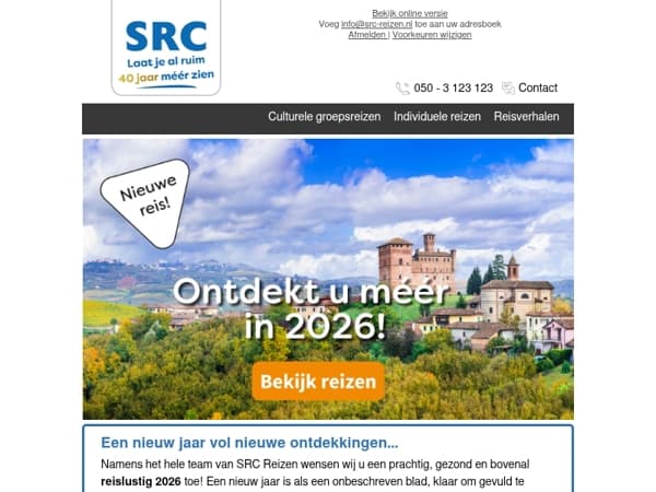  📣Klaar voor 2026? Ontdek onze nieuw reizen