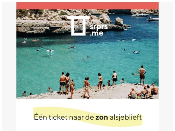 Één ticket naar de zon alsjeblieft