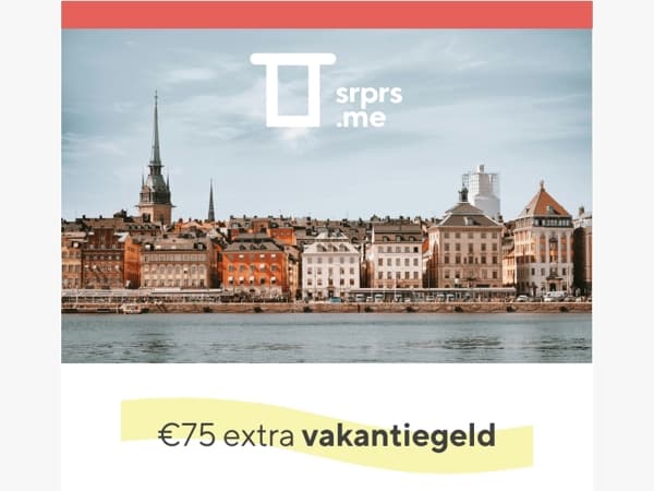 Vakantiegeld deal: €75 korting op alle srprs.reizen!